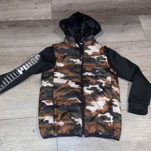 Puma boys vest camouflage puffer jacket coat
